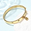 304 Stainless Steel Charm Bangles BJEW-H644-12G-2