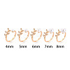Leaf Shape Brass Micro Pave Clear Cubic Zirconia Cup Peg Ring Settings KK-T076-15G-4