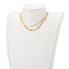 Brass Flat Round Link Chain Necklaces NJEW-JN03361-5