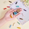 10Pcs Triple Natural Amethyst Round Beaded Connector Charms PALLOY-SW00003-01-3