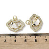 Brass Micro Pave Cubic Zirconia Pendants KK-G485-27A-G-3
