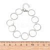 304 Stainless Steel Ring Link Chain Bracelets BJEW-P373-02C-P-5