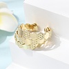 Brass Cuff Open Rings RJEW-F215-04G-5