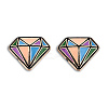 Diamond Shape Enamel Pin JEWB-N007-228-2