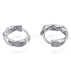 316 Surgical Stainless Steel Twist Hoop Earrings for Men Women EJEW-N052-10-2