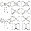 10Pcs 5 Styles Iron & Brass Brass Crystal Rhinestone Shoe Decoration FIND-HY0003-99-1