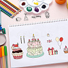 1 Set Birthday Cake PET Hollow Out Drawing Painting Stencils DIY-GL0004-111-3