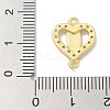 Rack Plating Brass Micro Pave Clear Cubic Zirconia Religion Heart Virgin Mary Connector Charms KK-L224-099G-03-3
