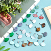 Fan Gemstone Pendants G-FH0001-15-4