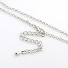 Trendy Women's Long Rolo Chain Brass Heart Cage Locket Pendant Necklaces X-NJEW-L074-02-3