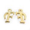 Golden Plated Alloy Letter Pendants LS-X-PALLOY-P097-01-F-1