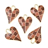 5Pcs Rack Plating Alloy Enamel Pendants ENAM-YW0006-59B-1