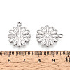 304 Stainless Steel Flower Pendants STAS-T069-25P-3