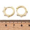 Brass Pave Cubic Zirconia Hoop Earrings EJEW-G471-09G-01-5