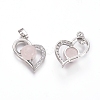 Natural Rose Quartz Pendants G-L512-O13-2