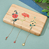 SUPERFINDINGS 3Pcs 3 Styles Flower Enamel Bookmark AJEW-FH0004-52-3