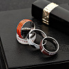 Tarnish Resistant 316L Surgical Stainless Steel Wide Band Finger Rings RJEW-T005-10-01-2