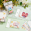  100Pcs Rectangle with Flower Pattern Paper Hair Clip Bow Display Cards DIY-PH0013-48-4
