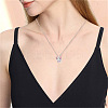 Alloy Pink Enamel Animal Axolotl Pendant Necklaces for Women FS-WGED7AD-02-2