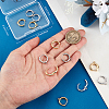 8 Pairs 2 Colors Brass Huggie Hoop Earring Finding KK-BBC0014-53-3