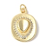 Brass Micro Pave Clear Cubic Zirconia Pendants ZIRC-I071-11G-1