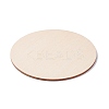 Flat Round Wood Cabochons with Month WOOD-XCP0001-44-4