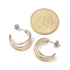 304 Stainless Steel Triple C-Shaped Stud Earrings for Women EJEW-C096-68M-02-3
