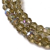 Electroplate Transparent Glass Beads Strands EGLA-A035-T3mm-L16-3