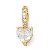Brass Micro Pave Cubic Zirconia Pendants KK-U050-15G-02-1