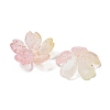 Acrylic Bead Caps OACR-H056-01G-2