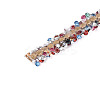 Resin Rhinestone Crystals Beaded Trim DIY-N008-05-4