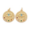 Brass Micro Pave Colorful Cubic Zirconia Pendants LS-KK-Z023-10G-1