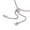 2Pcs 2 Colors 304 Stainless Steel Boc Chain Slider Bracelet Makings AJEW-JB01254-4