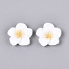 Plumeria Flower Opaque Resin Cabochons CRES-T025-30A-02-2
