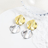 Brass Dangle Stud Earrings EJEW-S262-08GP-1