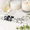 4 PC 2 Colors Stainless Steel Square Stud Earrings EJEW-GO0003-14-3
