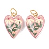 Printed Opaque Acrylic Pendants SACR-P036-01F-G-1