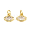 Brass Pave Cubic Zirconia Charms CU-CBA3D67-11G-2