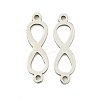 Non-Tarnish 201 Stainless Steel Connector Charms STAS-M015-17P-1