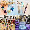 50Pcs 5 Colors Transparent Glass European Beads GPDL-TA0001-05-8