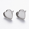 Tarnish Resistant 304 Stainless Steel Ear Stud Findings STAS-P198-21-2