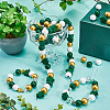 140Pcs 4 Styles Saint Patrick's Day Themed Printed Natural Wooden Beads Sets WOOD-SP0001-29-4