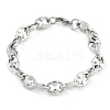 304 Stainless Steel Oval Link Chain Bracelets for Women Men BJEW-F488-48C-P-4
