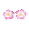 Plumeria Flower Opaque Resin Cabochons CRES-T025-30D-02-1