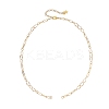 Brass Paperclip Chain Twisted Chain Necklace Making AJEW-JB01543-1