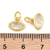 Brass Pave Cubic Zirconia Charms CU-CBA3D67-11G-4