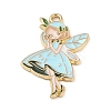 Golden Plated Alloy Eanaml Pendants PALLOY-S184-04G-B-1