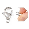 Tarnish Resistant 316 Surgical Stainless Steel Lobster Claw Clasps STAS-316-FL12A-3