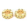 Brass Micro Pave Clear Cubic Zirconia Rondelle European Beads KK-C142-04A-G-1
