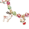 Christmas Alloy Enamel Charm Bracelets BJEW-JB12077-03-3
